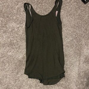 Pull&Bear Dark Green Camisole Top